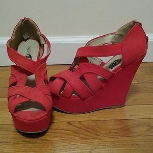 Strappy wedges